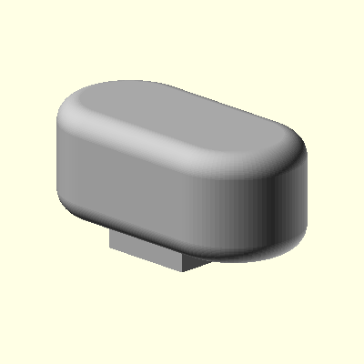 3D Printed play button for Omnichords