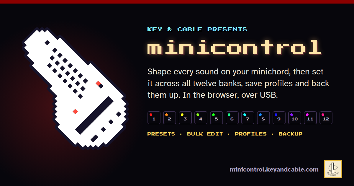 minicontrol, a sound editor for the minichord